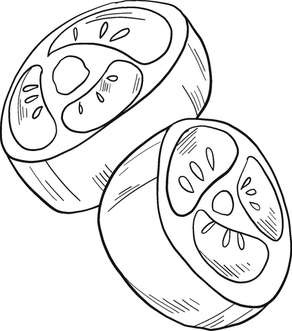 Jalapeno Slices Coloring Page